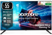 Acerpure introduces new Nitro Series Gaming 4K QLED TV in India.
