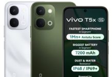 Vivo introduces cheaper Vivo T5x featuring 7200 mAh battery in India.